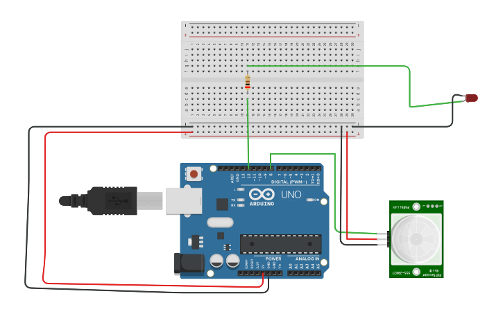 Circuit Design Motion Activated Night Light Tinkercad
