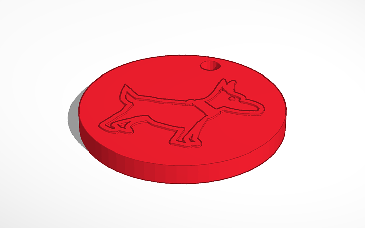 Codehs Dog 3D design CodeHS Karel badge - Tinkercad