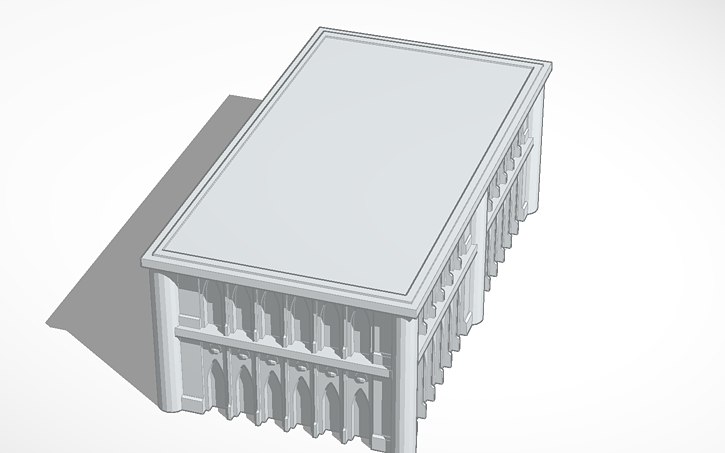 3D design Epic 40k Gothic Building - Long | Tinkercad