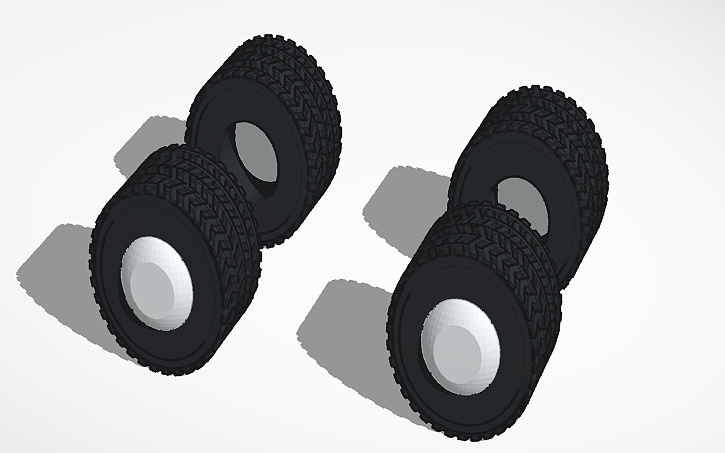 3d Design Wheels Small And Big Tinkercad