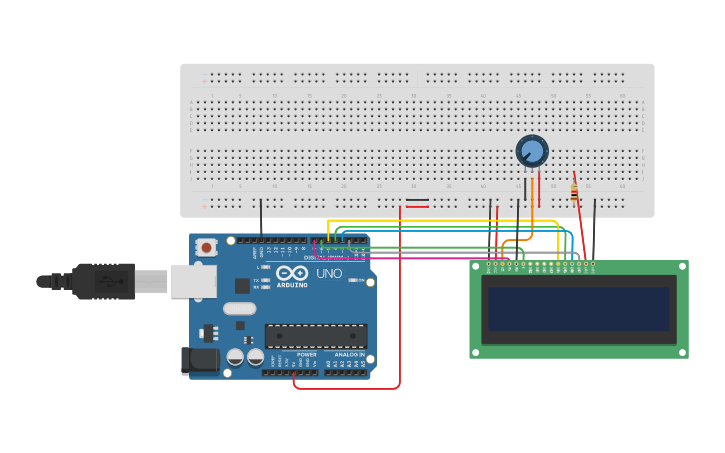 Circuit design understanding lcd | Tinkercad