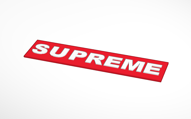 3D Design SUPREME LOGO Tinkercad