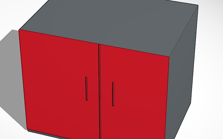 3D design kitchen cabinet - Tinkercad