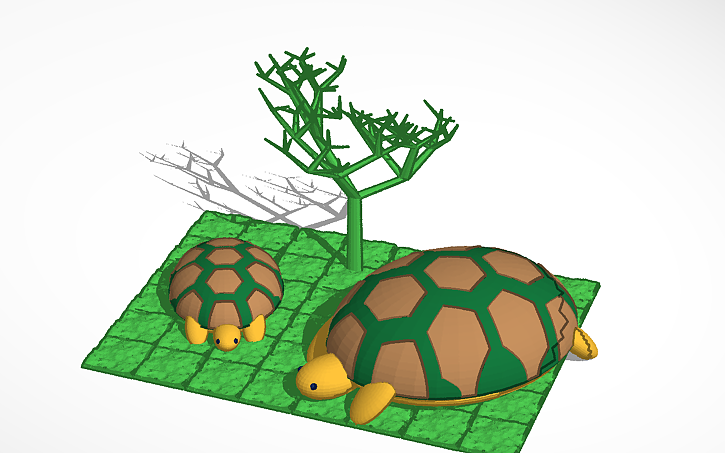 3D design tortoise - Tinkercad