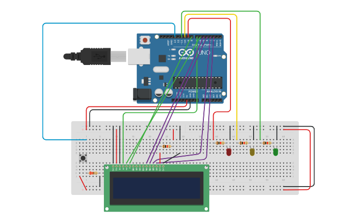 Circuit design Red Light Green Light - Tinkercad