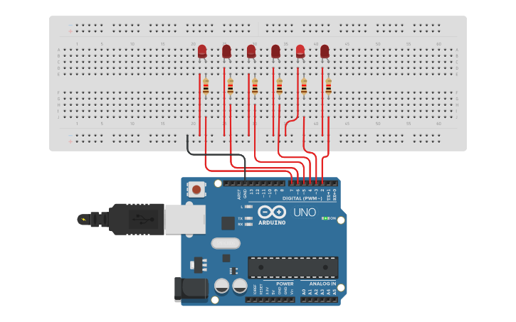 Circuit design Random flashing LED - Tinkercad