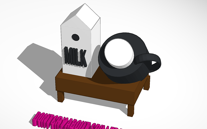 3d Design The Spilled Milk Tsmilk Tinkercad