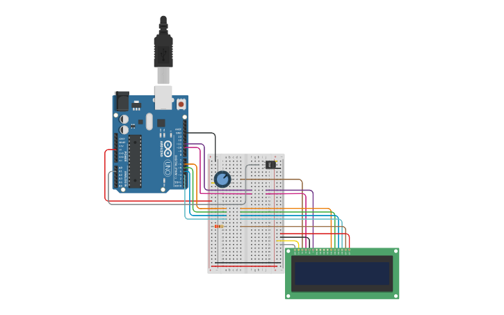 Circuit design Temperature Sensor | Tinkercad