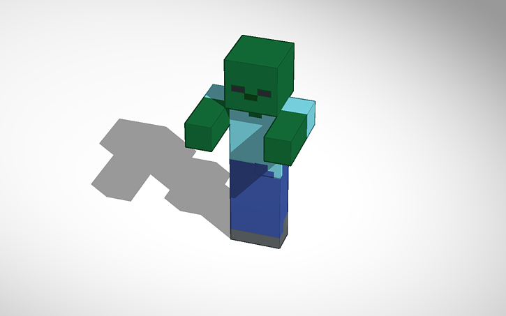 3D design minecraft simple zombie #minecraft Tinkercad