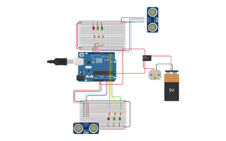 Circuit design Tanque 01 - Tinkercad