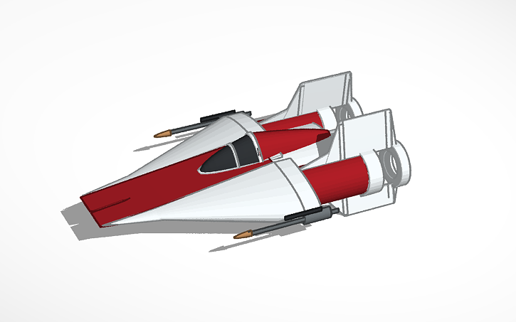 3D design A-wing - Tinkercad