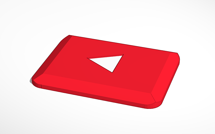 3D design Custom Youtube Play Button - Tinkercad