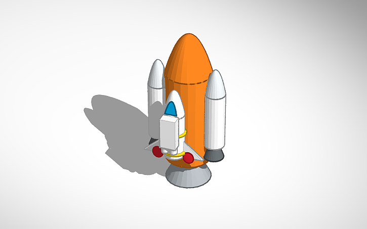 3D design tên lửa - Tinkercad