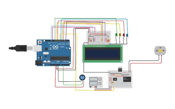 Circuit design Monitoramento - Sensor de Umidade do Solo - Tinkercad