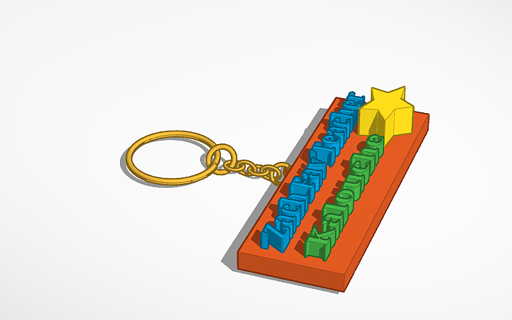 Cad Keychain Design 3D design Copy of Keychain - Tinkercad