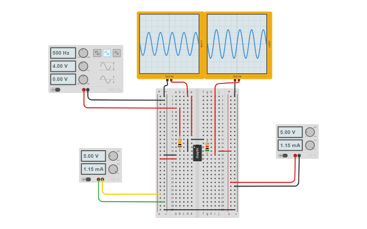 Circuit design INVERSOR - Tinkercad