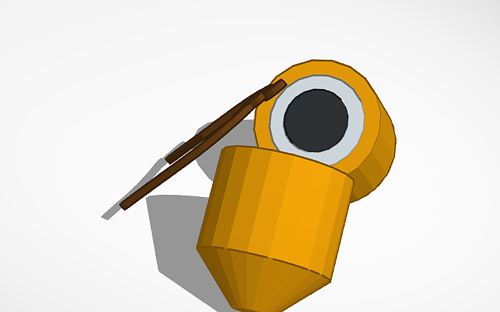 3D design Musical instrument of Ladakh- DAMAN - Tinkercad