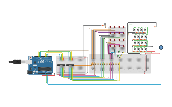 Button Array Circuit Circuit design IDP Button Array - Simulation | Tinkercad