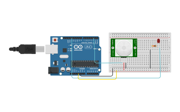 Circuit design Sensor infrarojo - Tinkercad