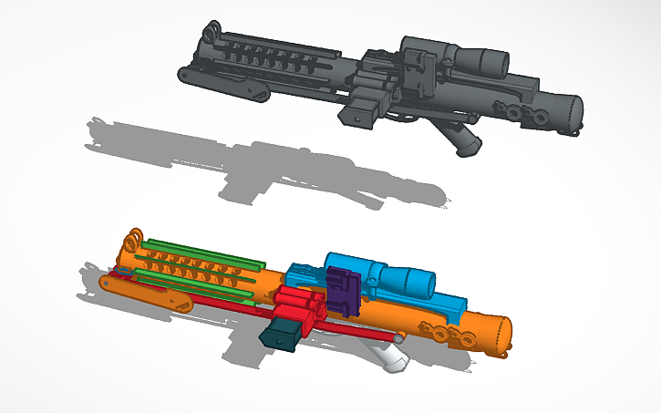 3D design E11 Blaster - Tinkercad