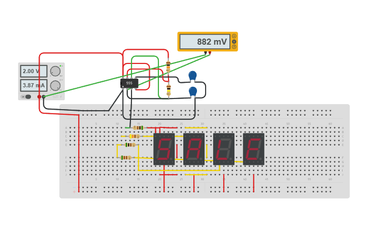 Timer Cad Block Circuit design Interactive board Timer 555 - Tinkercad