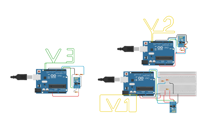 Circuit design 윤대리_esp8266_01_Uno_circuits_회로도 - Tinkercad