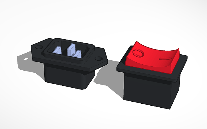 3D design ON OFF ENCHUFE - Tinkercad