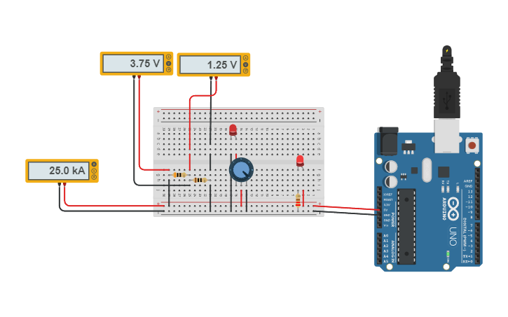 Circuit design Resistor - Tinkercad