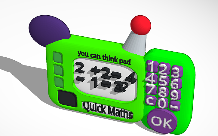 Quick Maths You Can Think Pad Baldi Tinkercad Quick Maths You Can Think Pad Baldi Tinkercad