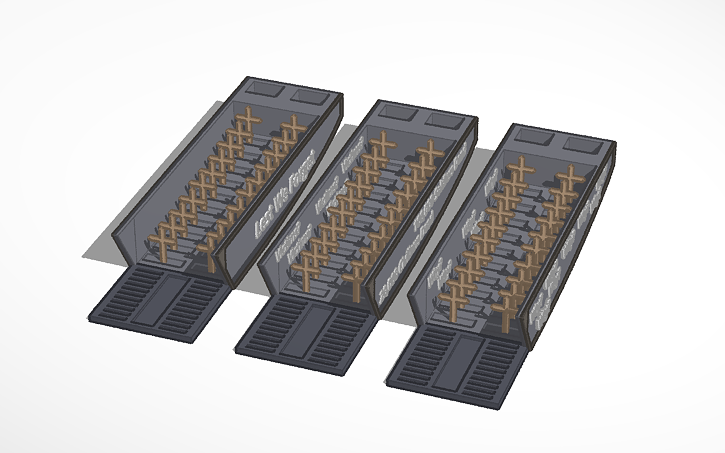 3D design D Day Memorial LCVP Boats - Tinkercad