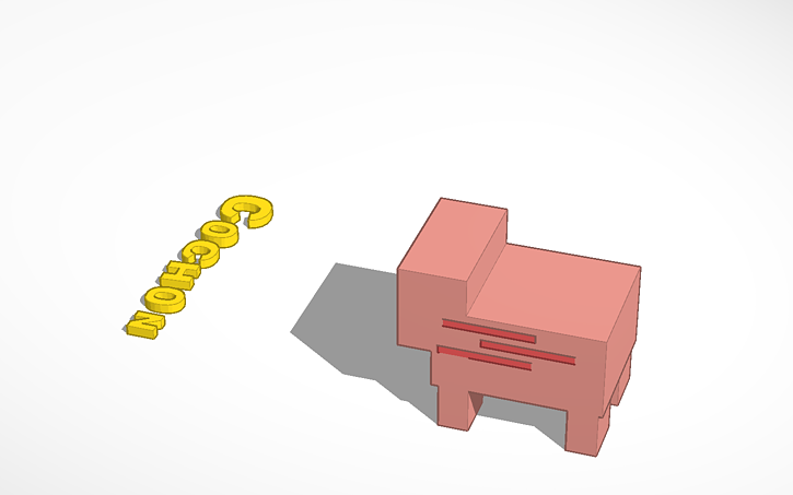 Minecraft Cochon Tinkercad