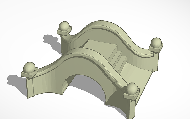 3D design Chinese Bridge - Tinkercad