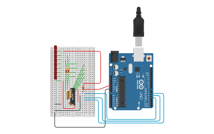 Circuit design 8 LED Chain (Shift Register) - Kohinoor (Mr. Rattray ...