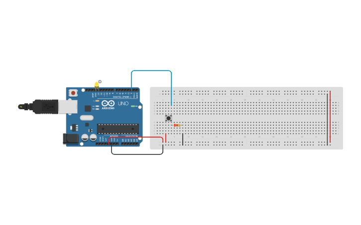 Circuit design Arduino Button - Tinkercad