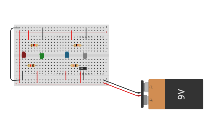 Circuit design tanpa IC - Tinkercad