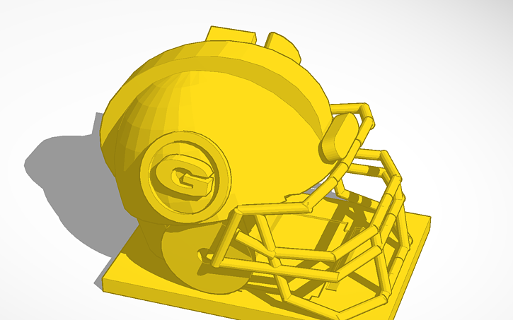 Green Bay Packers Helmet Tinkercad