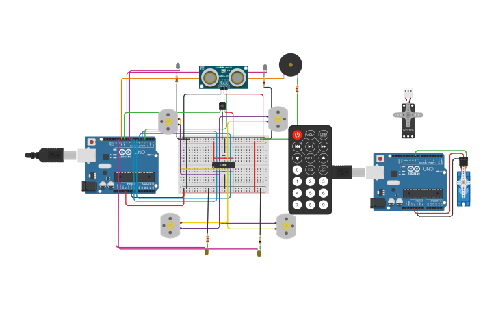 Circuit design Copy of remote control car | Tinkercad