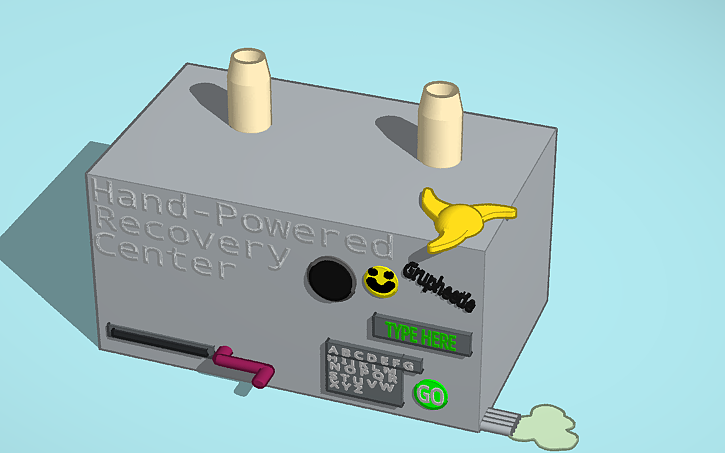 Recovery Center Object 3D design Hand-Powered Recovery Center - Tinkercad