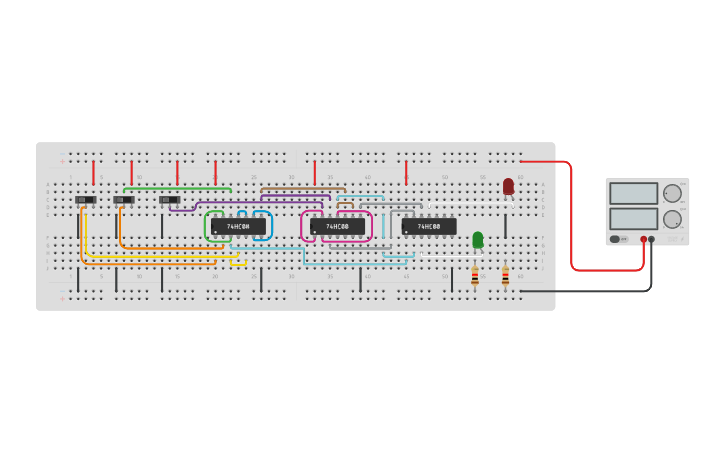 Circuit design Full adder using NAND Gate | Tinkercad