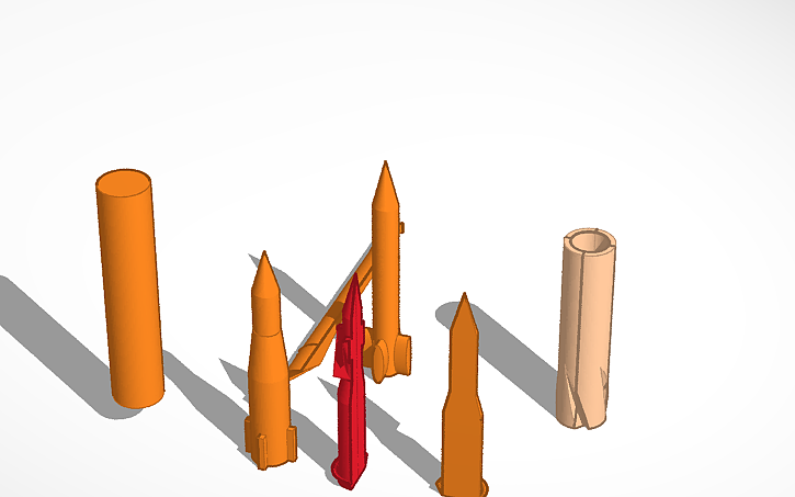 Sabot Components Rockets 3D design discarding sabot big boi - Tinkercad