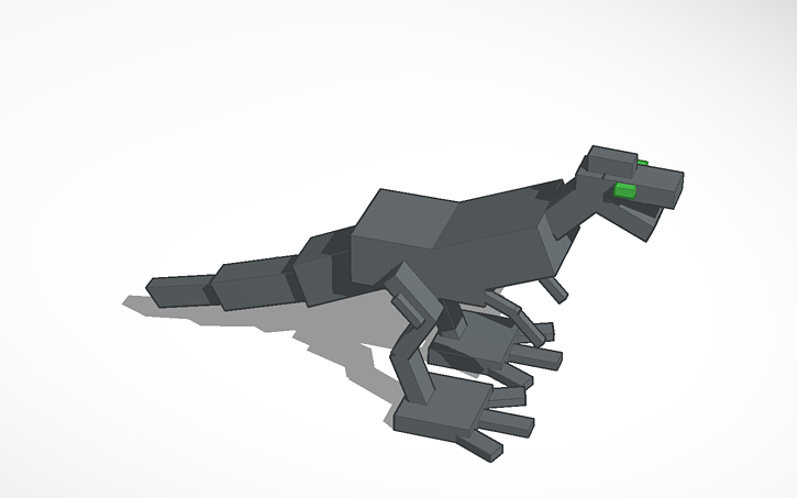 3D design Blocky Velociraptor | Tinkercad