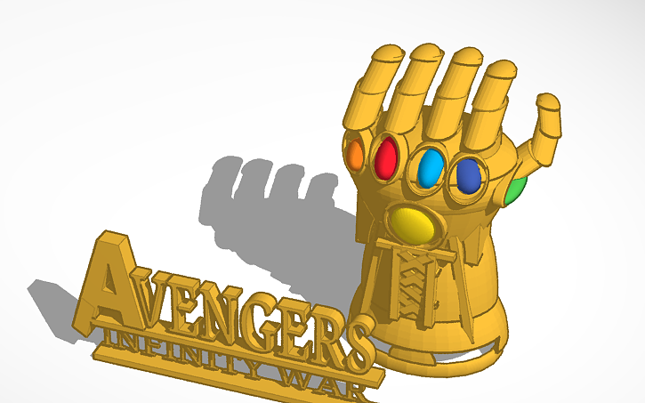 3D design Infinity Gauntlet - Tinkercad