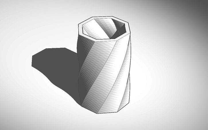 Twisted Polygon Cup Tinkercad