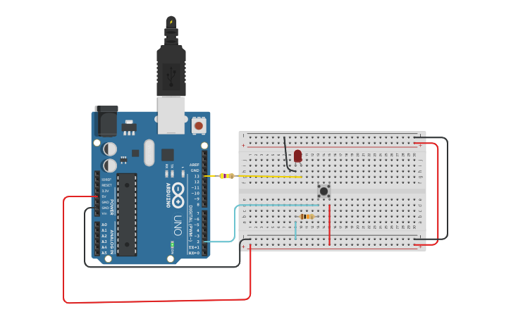 Circuit design DESAFIO 02 – Button | Tinkercad