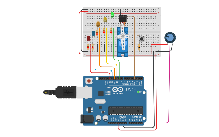 Circuit design Szortirozo - Tinkercad