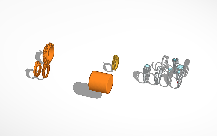 3D design rings - Tinkercad