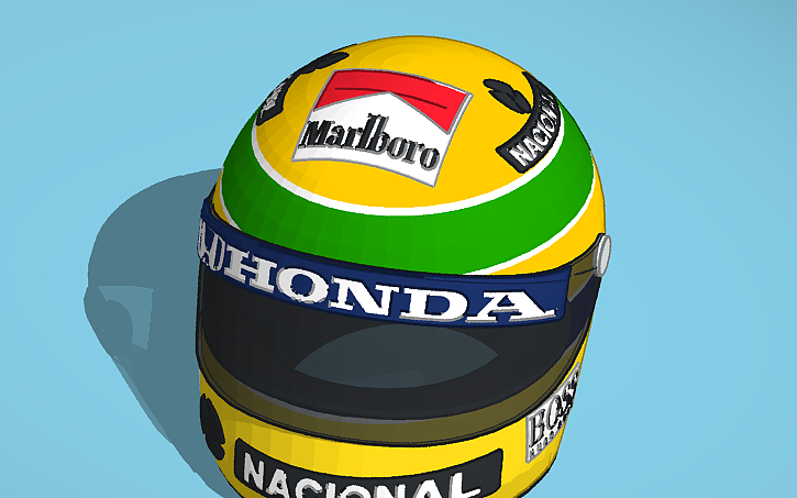 3D design Ayrton Senna Helmet - Tinkercad