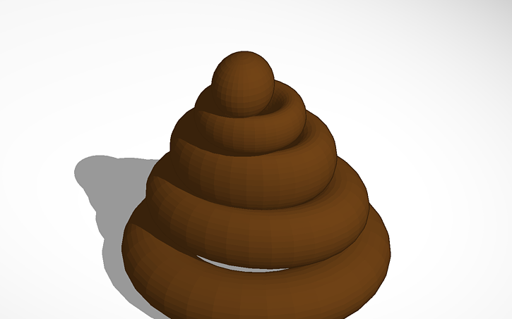 3D design poop of epicness - Tinkercad
