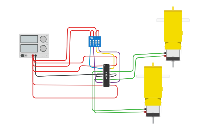 Circuit design puente h | Tinkercad