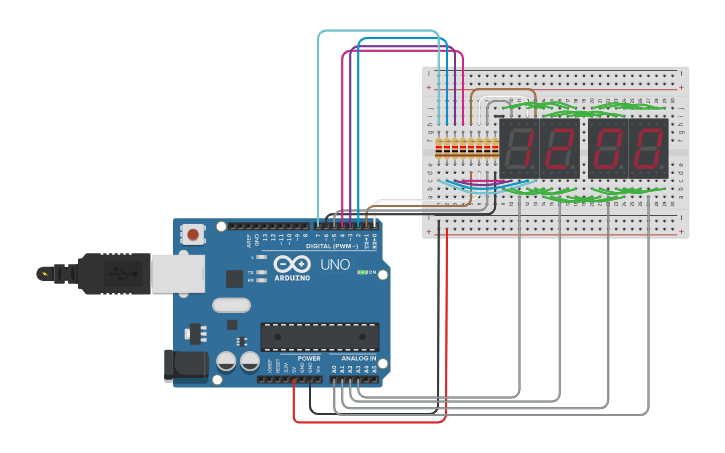 Circuit design Reloj - Tinkercad